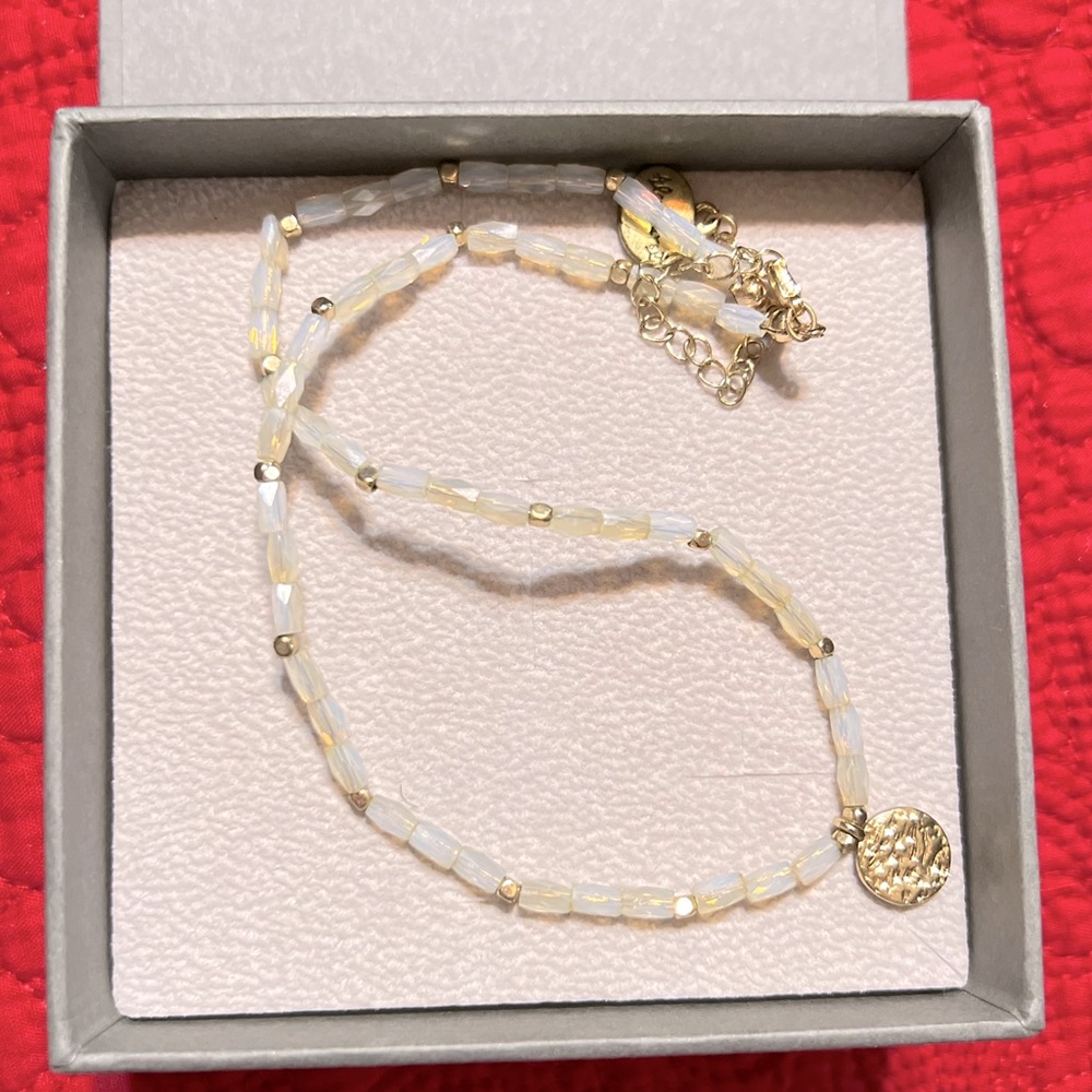 Gold Pendant Alex Carol Beaded Necklace